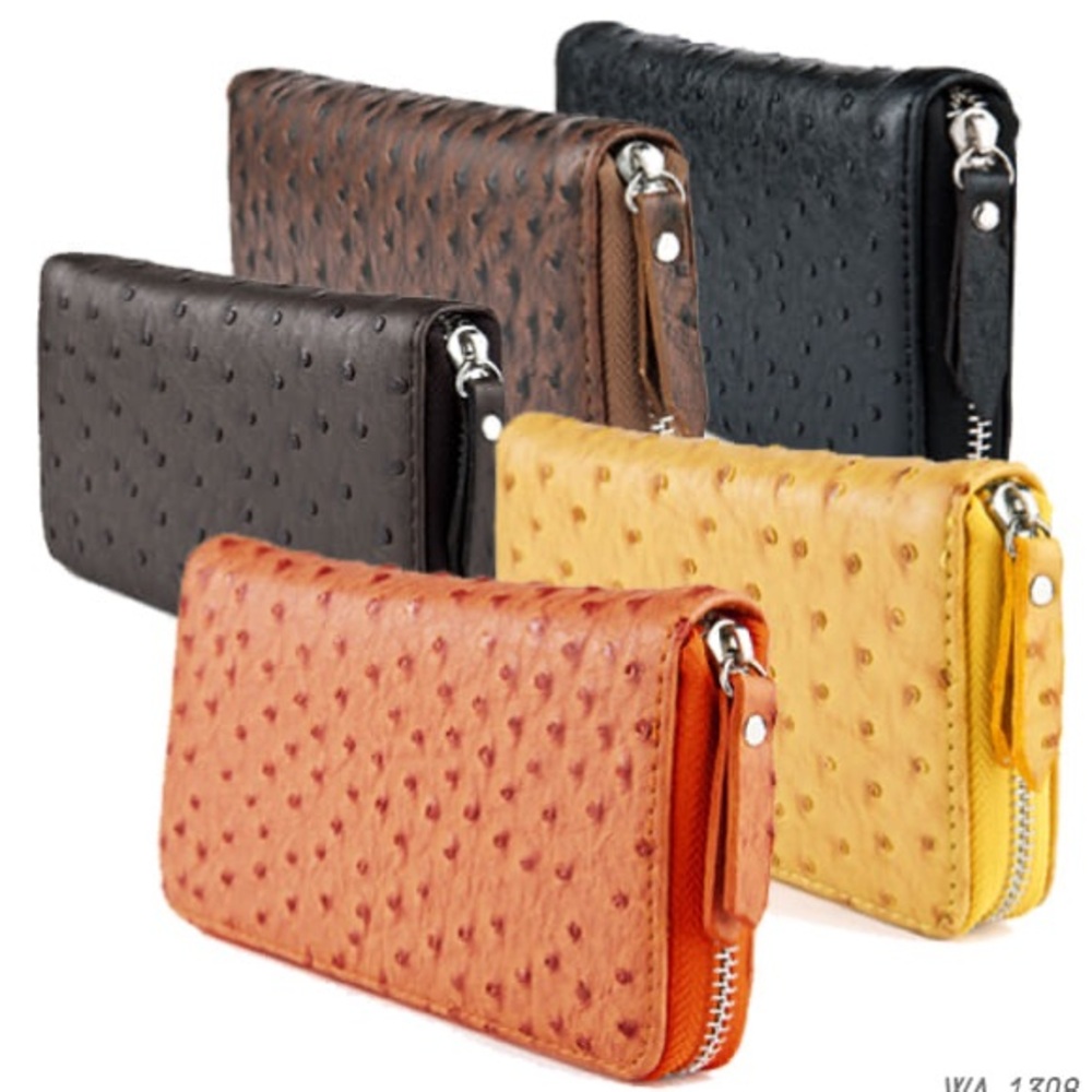 NWT Co-Lab Ostrich Leather Wallet